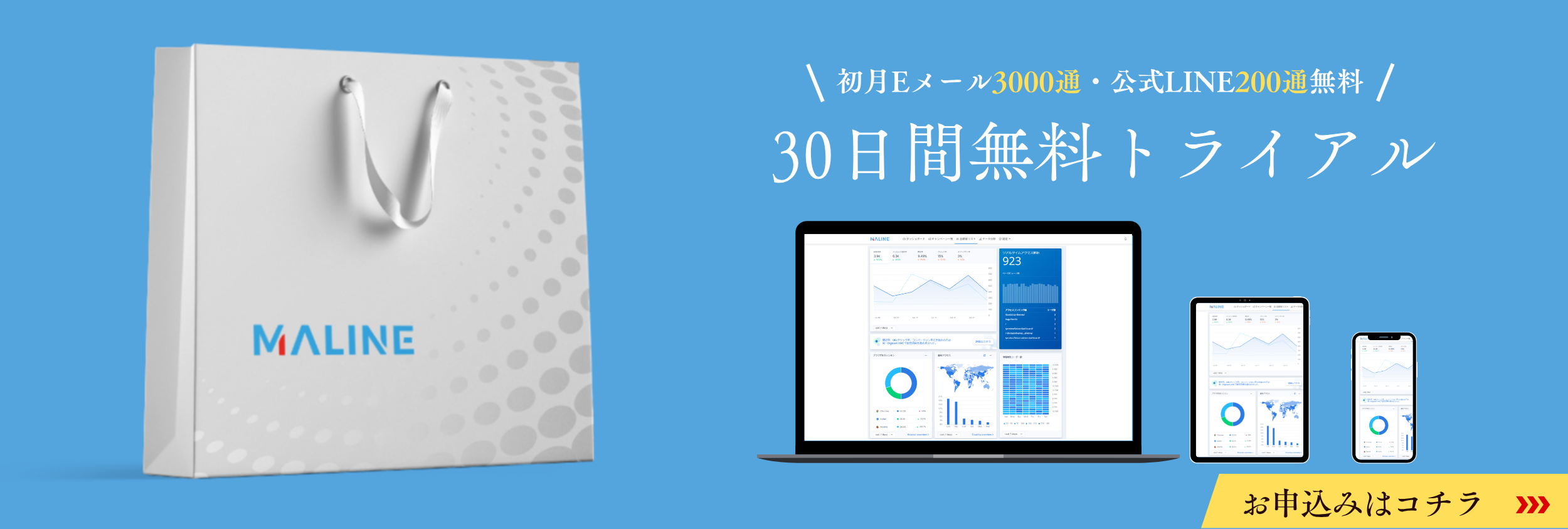 MALINEダッシュボード画面